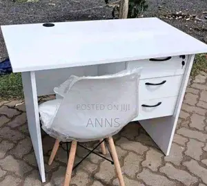 White Office Desk + Shelves/ Quality Desk*