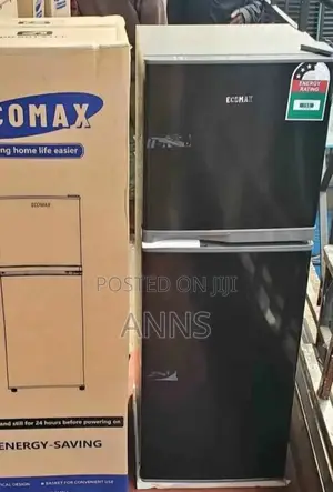 Ecomax 138 Litres Double Door Refrigerator (,Black Body) E138*