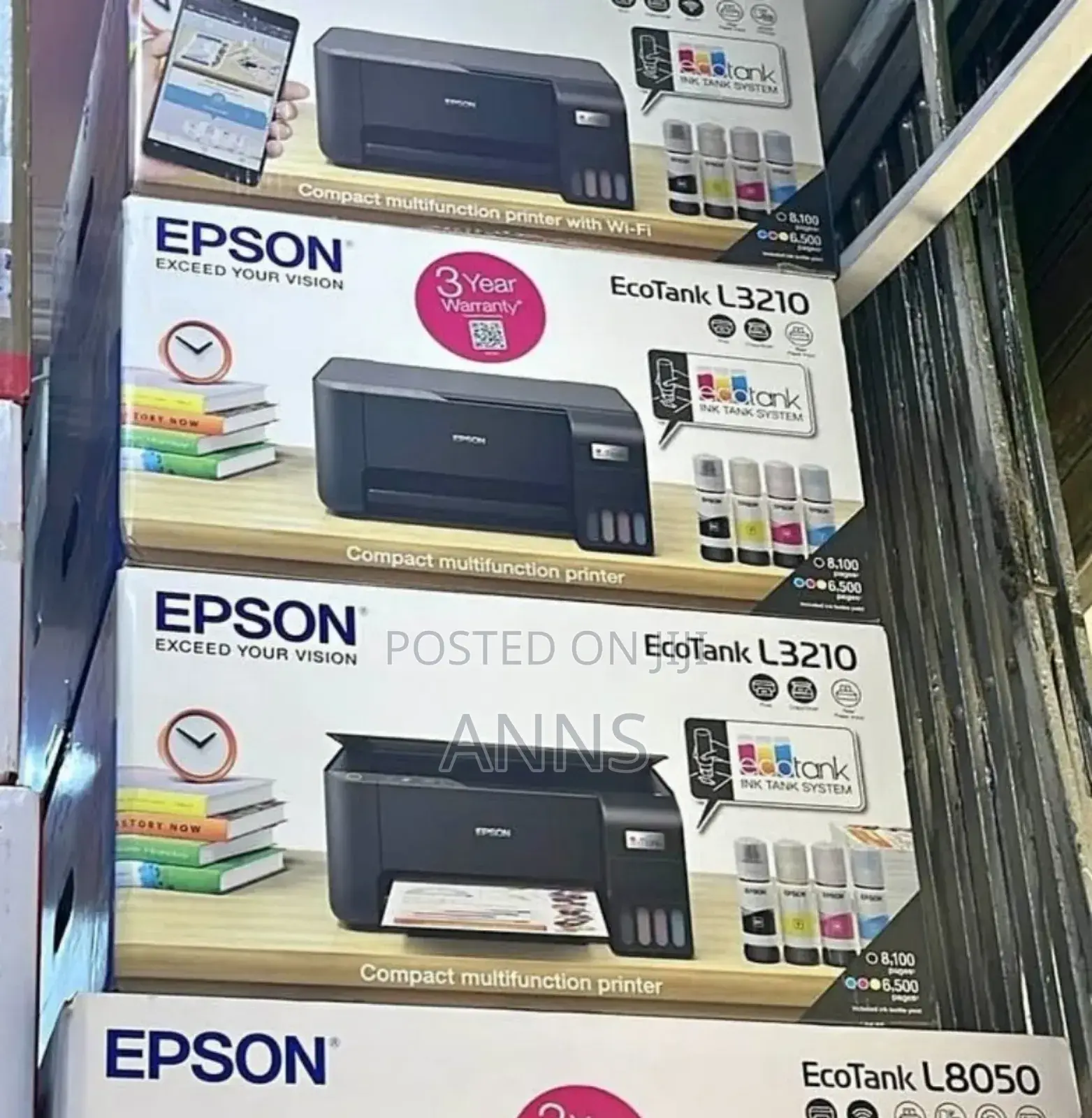 Epson Ecotank L3210 Multifunctional Printer + Wifi Option Ep*Black