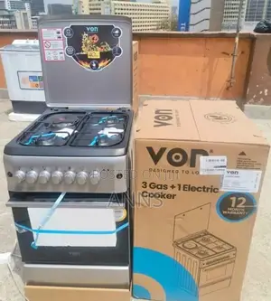 Von 60 by 60cm 3gas+1 Electric Free Standing Gas Cooker Vc60*E