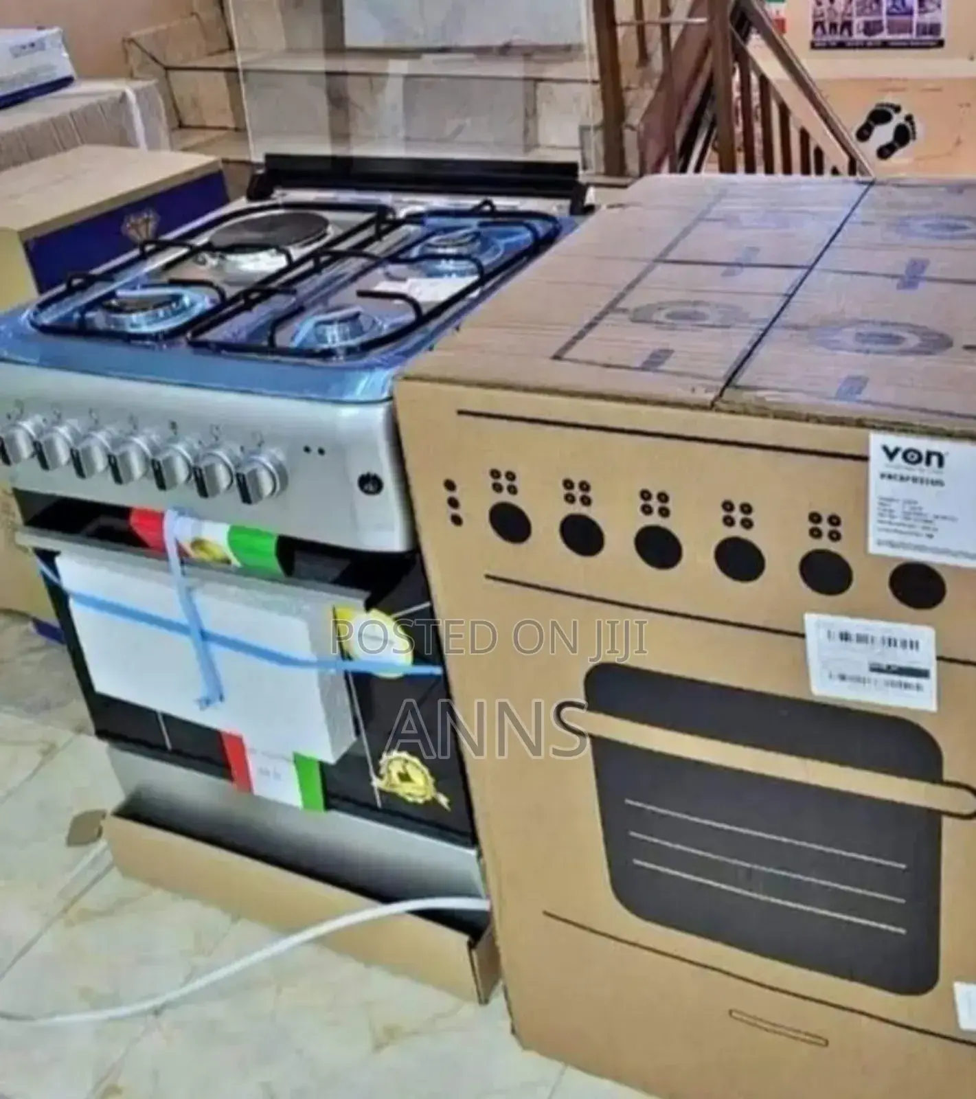 Von 60 by 60cm 3g+1 Electric Standing Gas Cooker Vc60*E