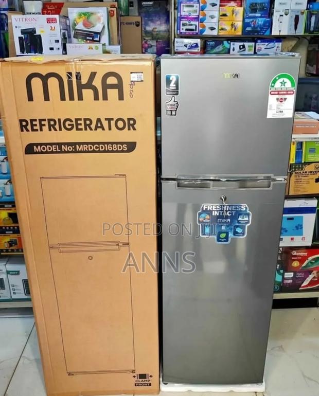 Mika 168 LTR Double Door Refrigerator M168l/Fr Grey
