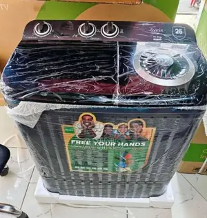 Syinix 10kgs Twin Tub Top Loading Washing Machine (Black *Color)