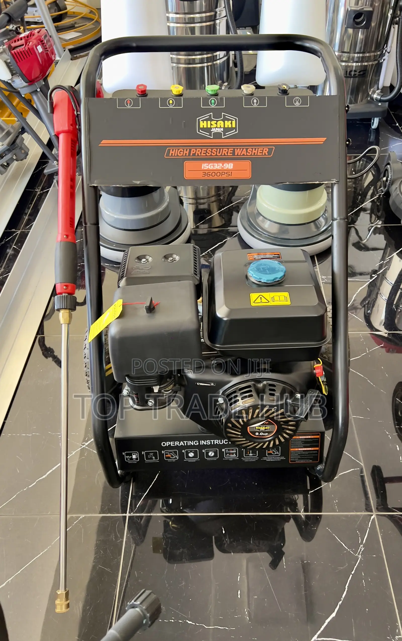 💨 Hisaki Japan 9hp Petrol High Pressure Washer – 3600 Psi