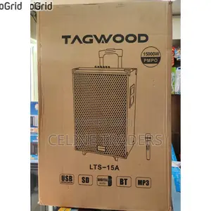 *Tagwood 15" Trolley Speaker With Microphone -15000watts