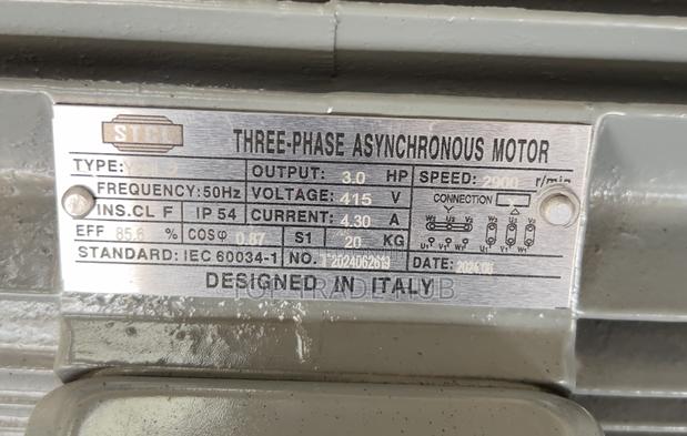 Stcl Italy 100% Copper Three Phase Electric Motor 3hp High Speed - thumbnail 2