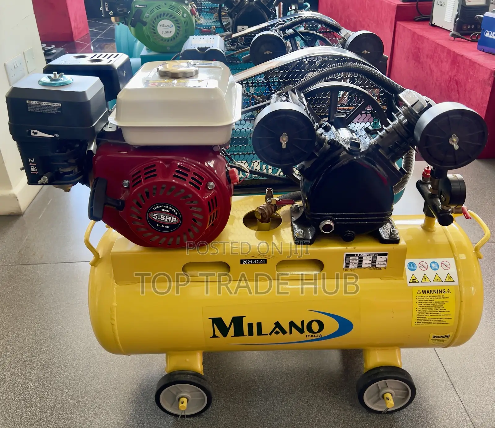 Milano Italia 5.5hp Petrol Engine Driven Air Compressor 50l