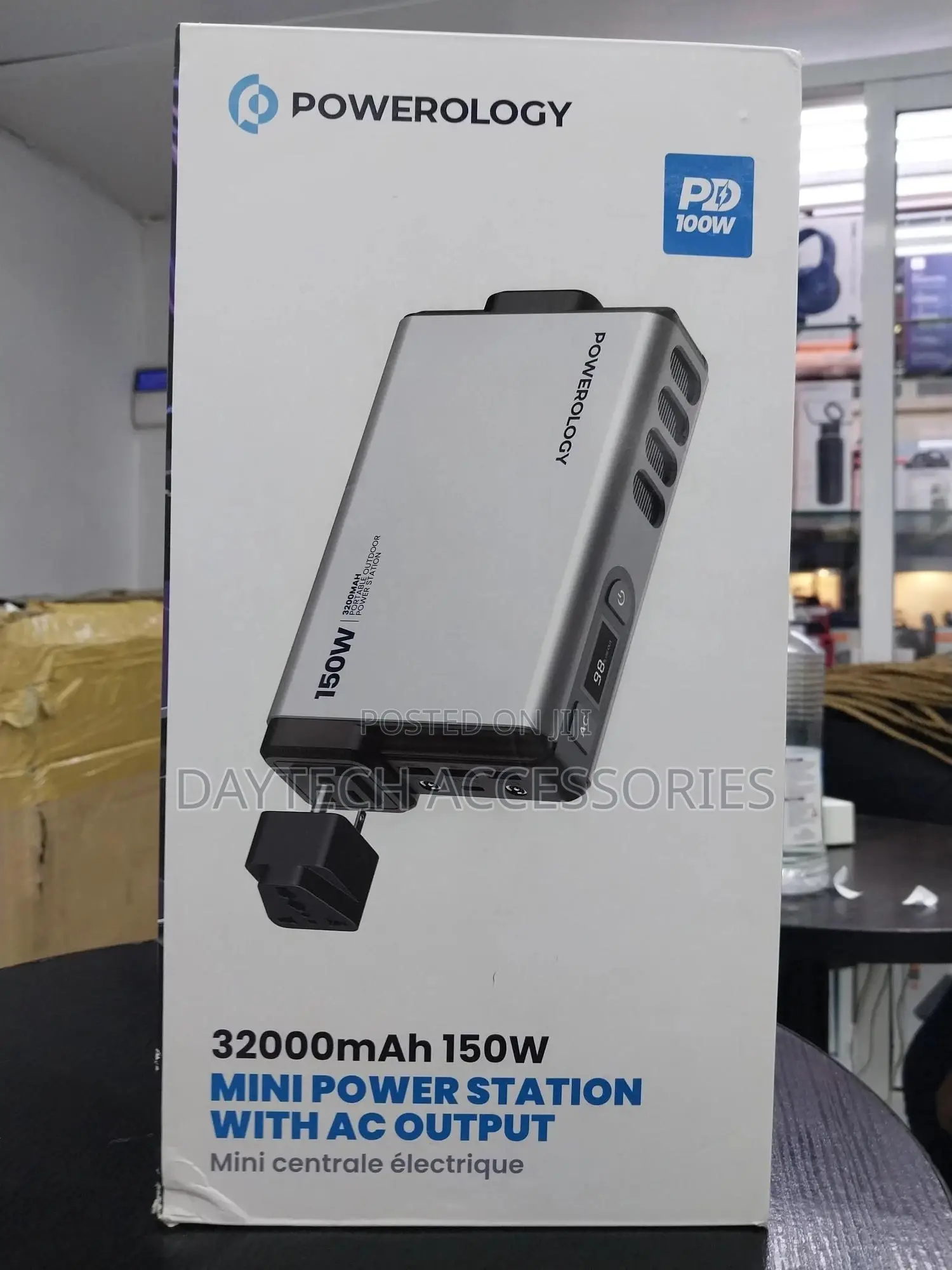 Powerology 32000mah 150w Mini Power Station With Ac Outlet