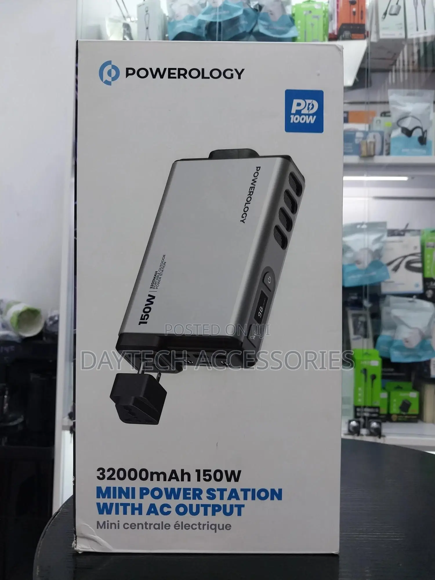Powerology 32000mah 150w Mini Power Station With Ac Outlet