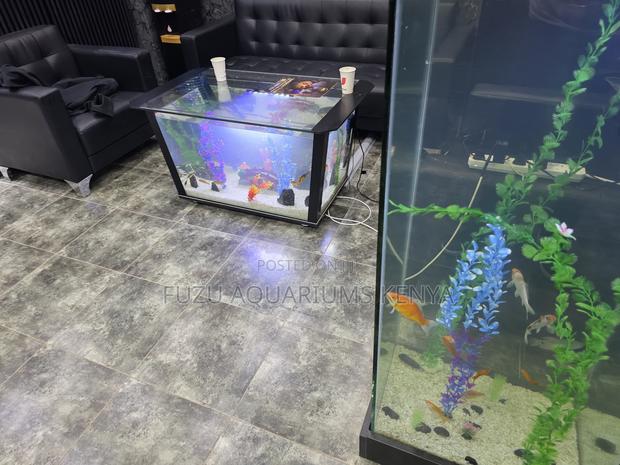 Hotel Lounge Aquarium Coffee Table - Full Set