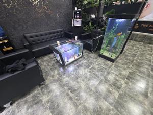 Futuristic Glass-Top Coffee Table Aquarium–Fish Included, Stress Free - thumbnail 2