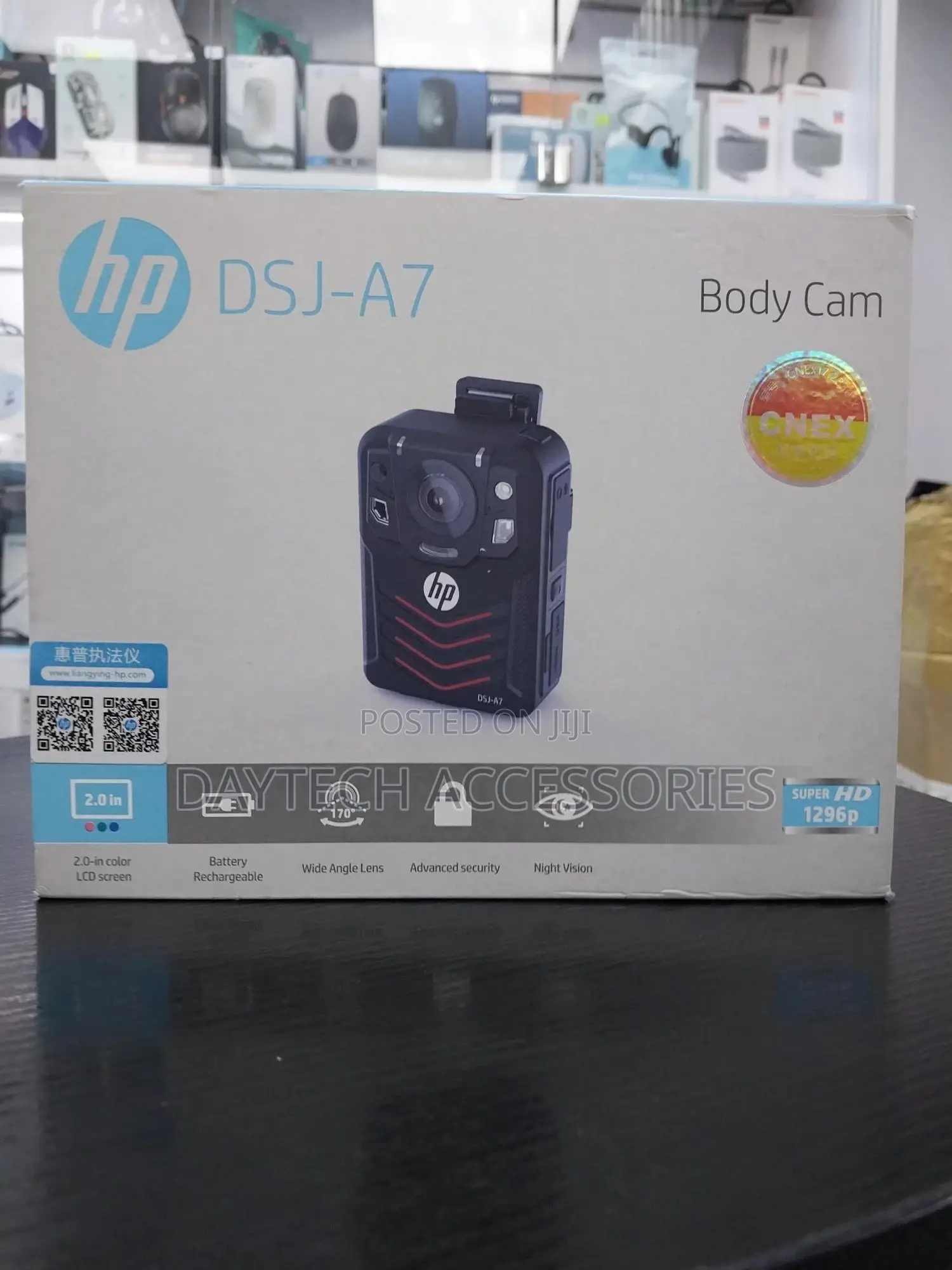 Hp DSJ-A7 Wireless Body Worn Camera Super Hd 1296 128gb Storage