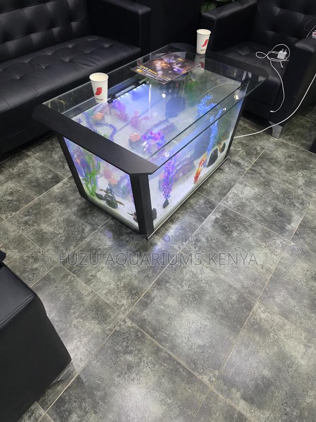 Promo: Unique Shape Aquarium Table + Fish - main view