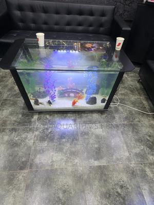 Full Set Glass Aquarium Table - Modern Shape - thumbnail 2