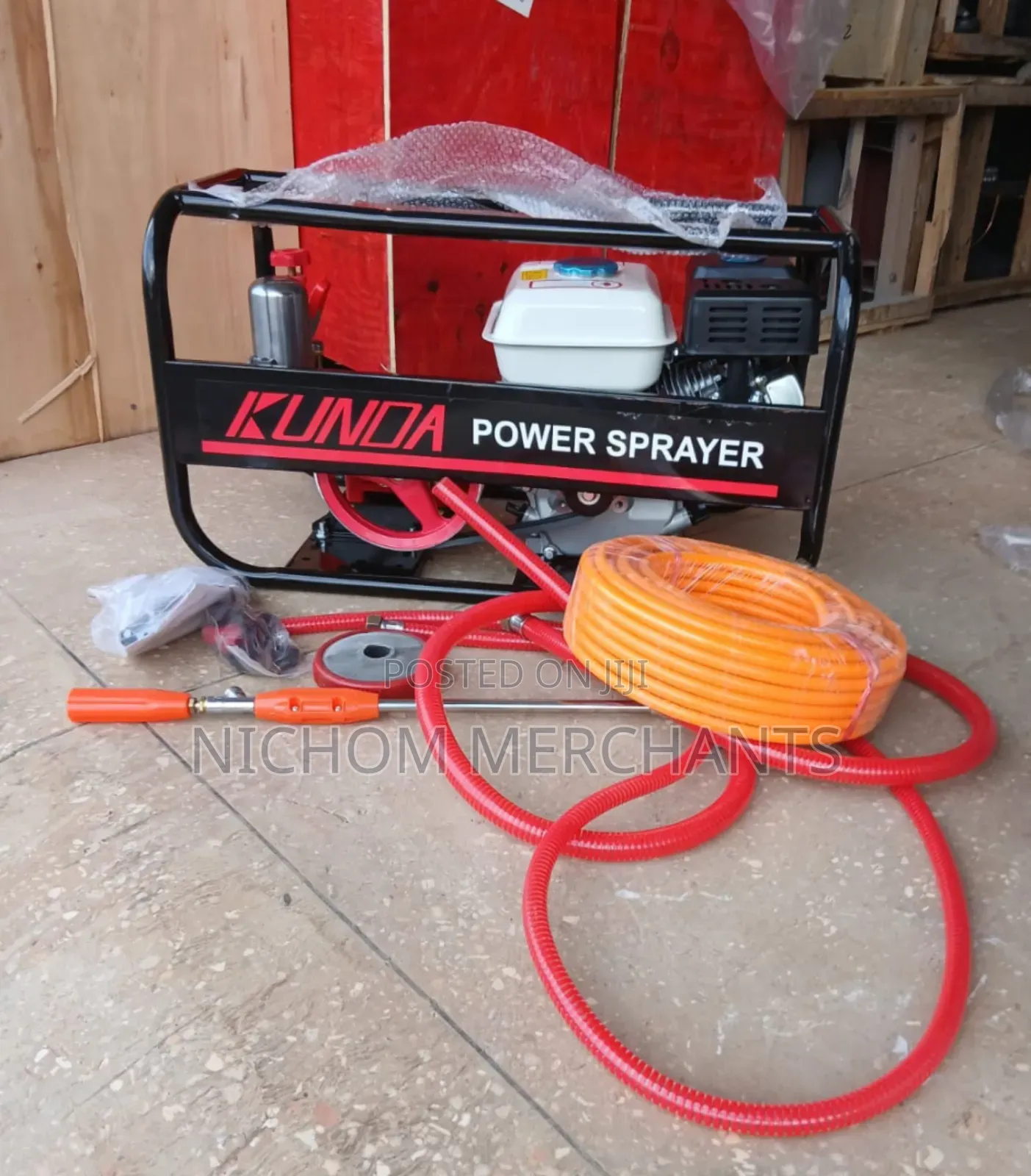 Kunda 7.5hp Gasoline Engine Sprayer/4stroke Gasoline Trolley Sprayer