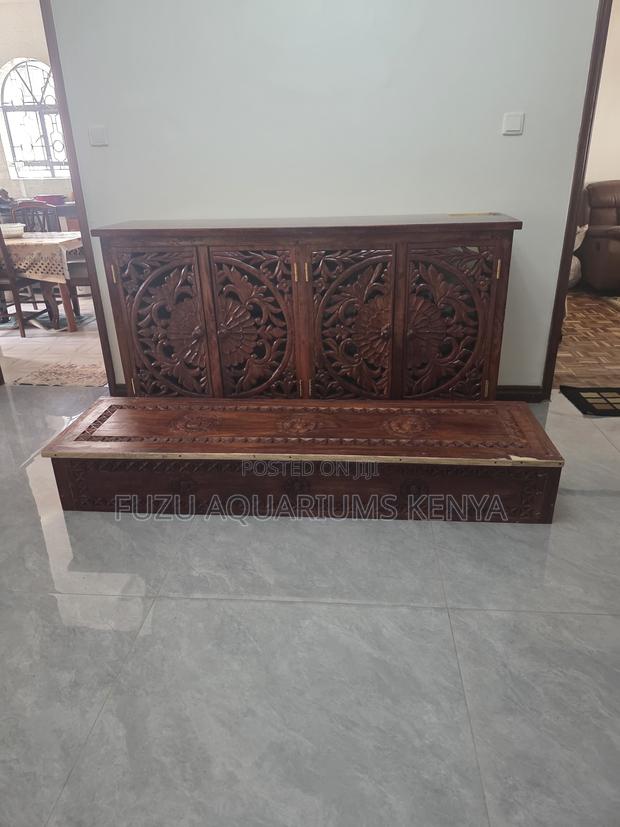 Luxury 6ft Aquarium + Exquisite Carved Teak Furniture –