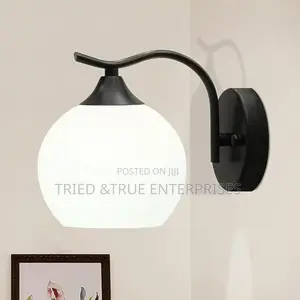 Elegant Glass Globe Black Metal Wall Bracket Light Tr3w
