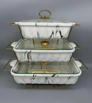 3pc Ceramic Chaffing Dishes