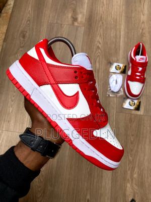 Nike Dunk Low Next Nature Sneaker in the White and University Red - thumbnail 2