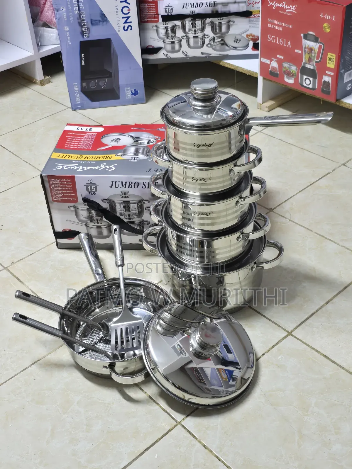 Signature Stainless Steel Cookware 15pcs Induction Sufuria