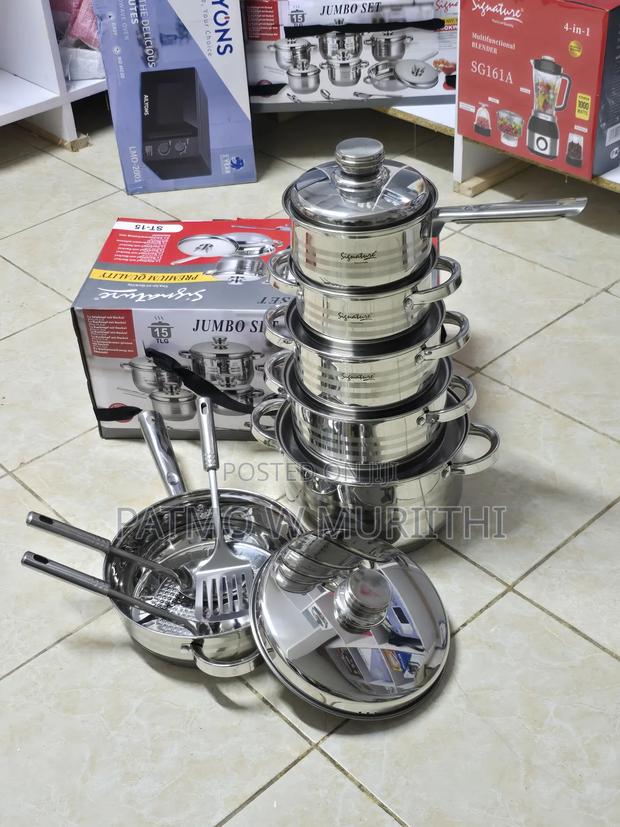 Signature Stainless Steel Cookware 15pcs Induction Sufuria