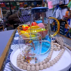 1.25ltr Heat Resistant Kettle Plus Double Wall Glass Cup(1)