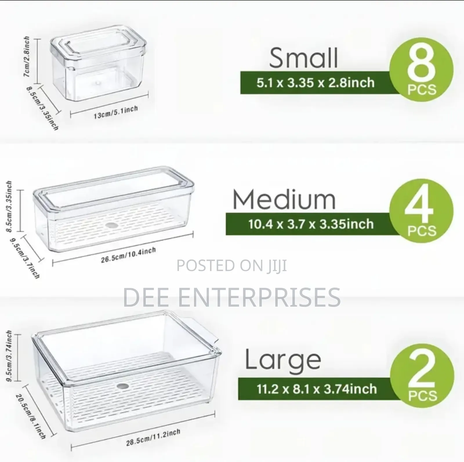 14pcs Stackable Fridge Storage Organizers