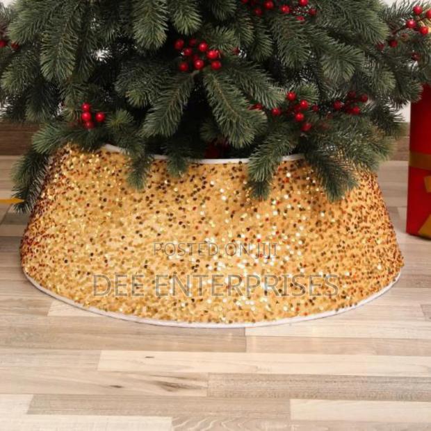 Merry Christmas Tree Skirt Collar Soft Holiday Indoor Decoration