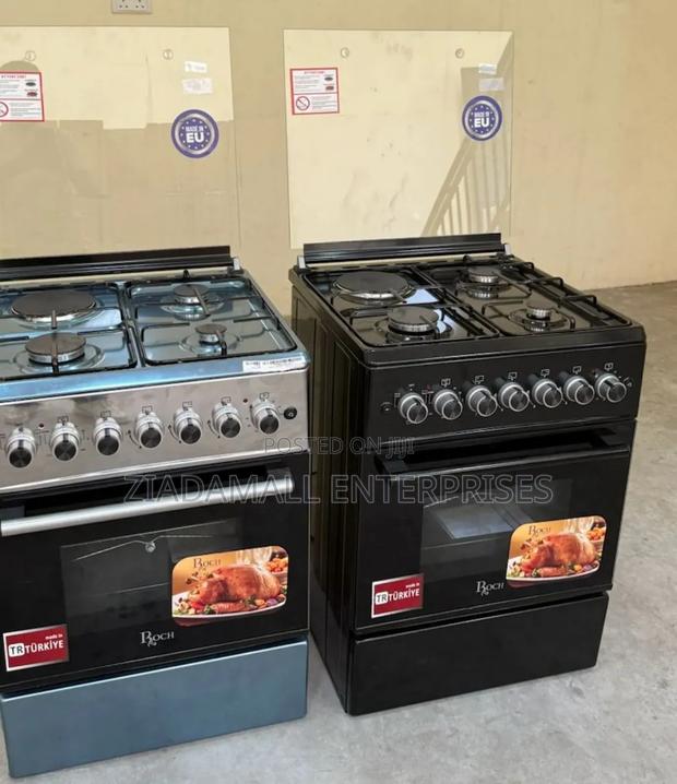 Modern Cooking Made Easy: Roch 50×55 Black Standing Cooker 3+1