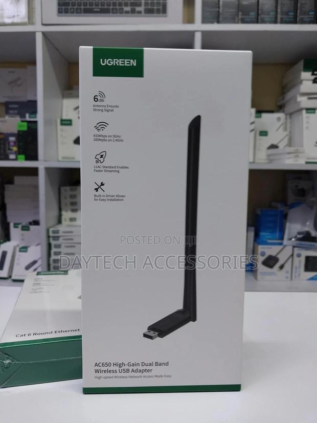 Ugreen Ac650 High-Gain Dual Band Wireless Usb Wifi Adapter - Cm496 - thumbnail 2