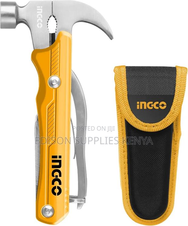 Ingco Multi-Function Hammer Multi Tool Pliers Utility Knife Hex Keys - thumbnail 3