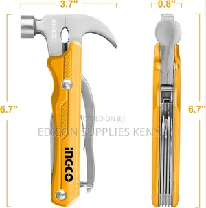 Ingco Multi-Function Hammer Multi Tool Pliers Utility Knife Hex Keys