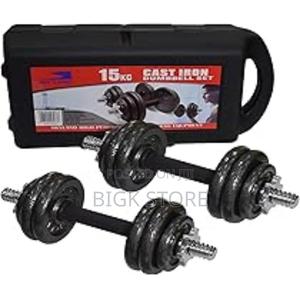 20kg Dumbell Set , Cast Iron - thumbnail 2