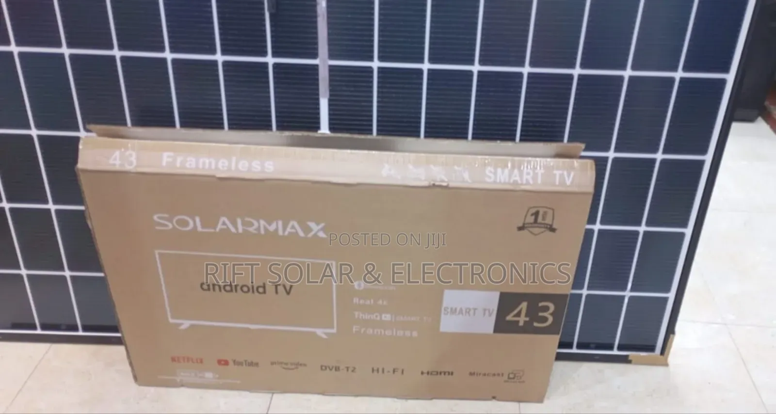 Best 525 Watts Jinko Solar - 200ah Battery - 43" Smart Led Tv Package