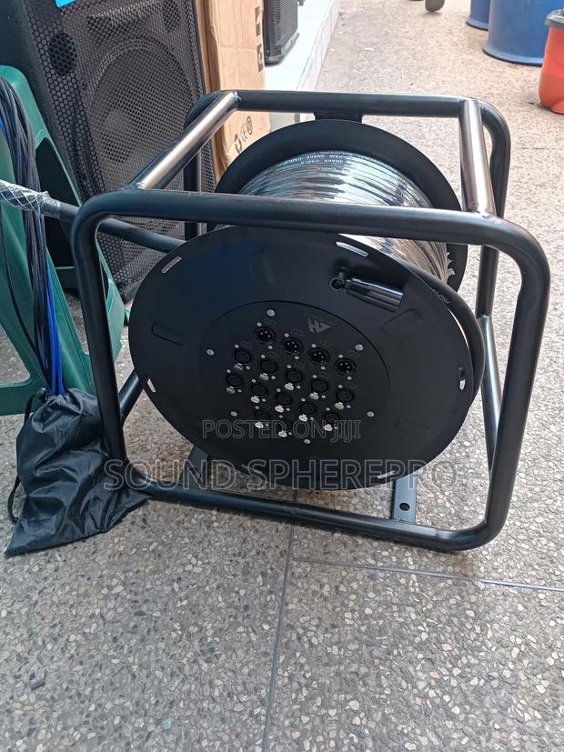 12 Input+4 Outputs 50mtrs Snake Cable Withe Cage