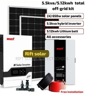 Must 5.5kva Hybrid Inverter - 5.12kwh Lithium Batteries Total Off-Grid - main view