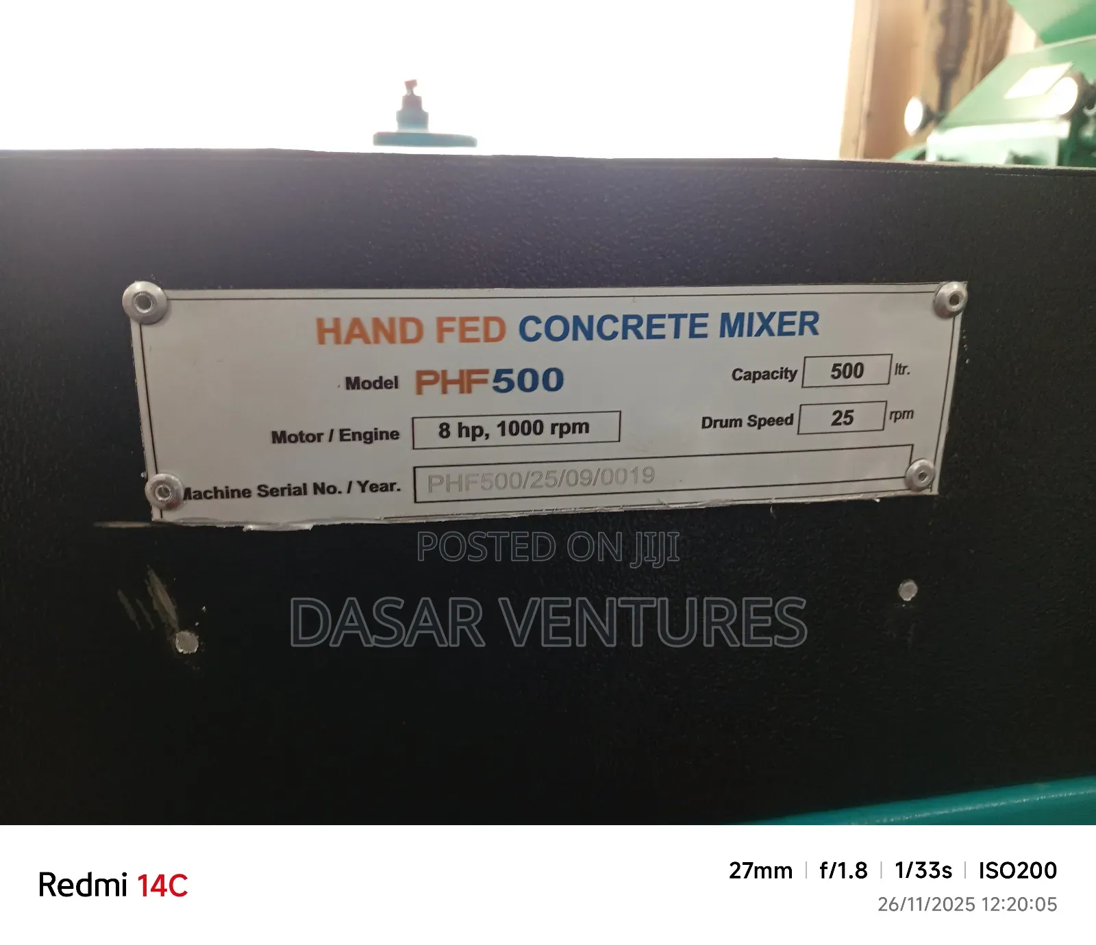 Indian Concrete Mixer 500l