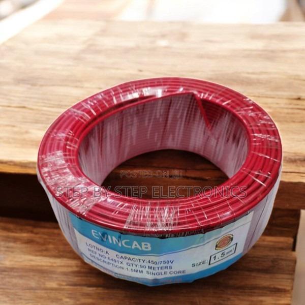 Evin Flexible Red 1.5mm 90m Flame Retardant Wiring Electrical Cable