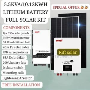 5.5kva Hybrid Inverter -10.26kwh Lithium Battery Total Off-Grid Packag - main view