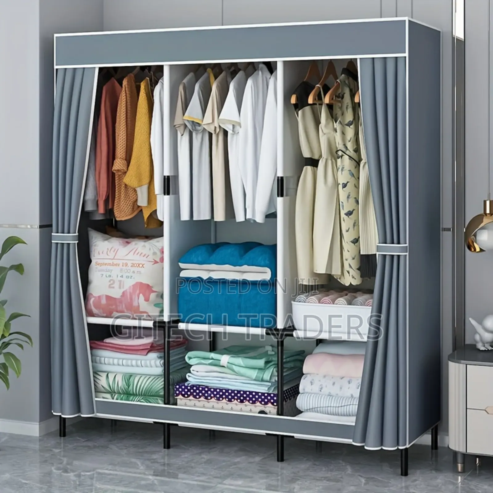 Metallic Wardrobe Portable