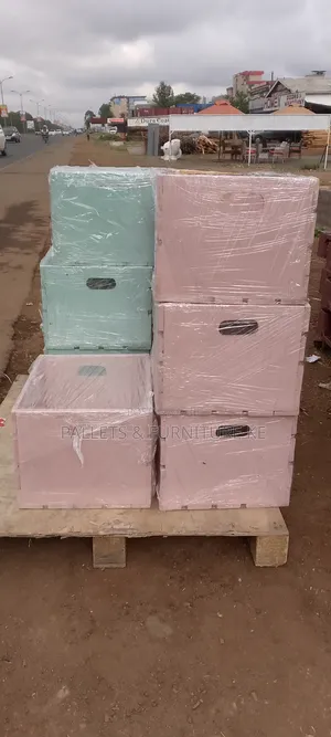 Coloured Wooden Crates