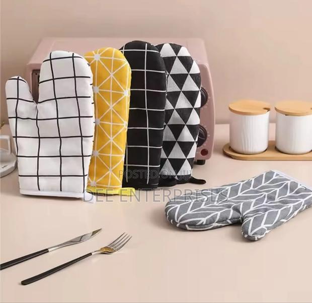 2pcs Cotton Linen Oven Gloves - thumbnail 2