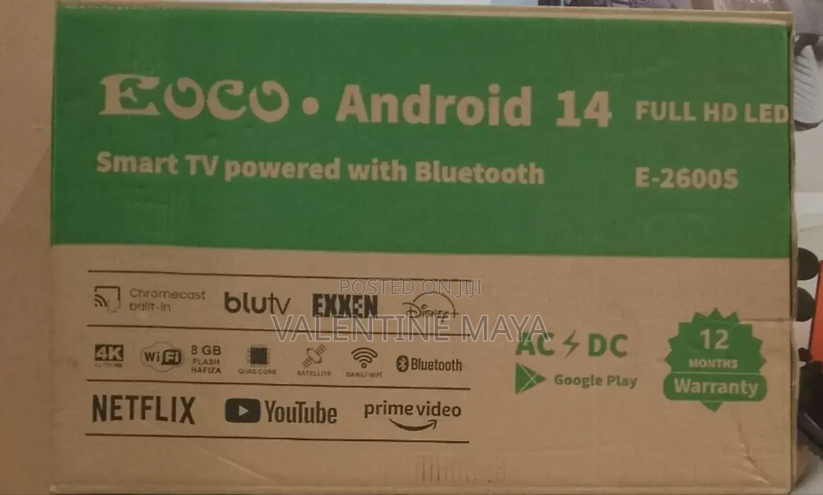 3. Eoco Portable 26" Smart Ac/Dc Television – Built for Versatility