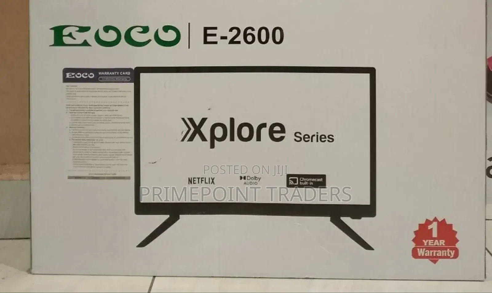 3. Eoco Portable 26" Smart Ac/Dc Television – Built for Versatility