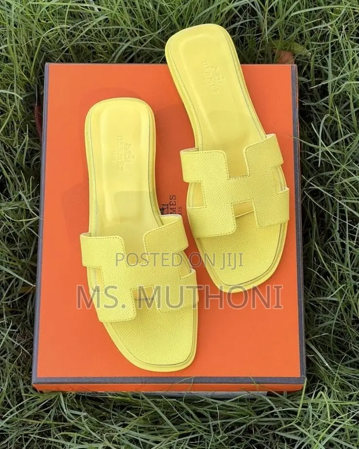 Black , White Brown, Yellow, Apricot Hermes Sandals Size 37 -41