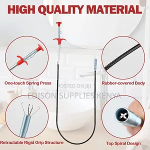 Drain Cleaner Spiral Snake Unclogger Sewer Sink Pick Up Tool