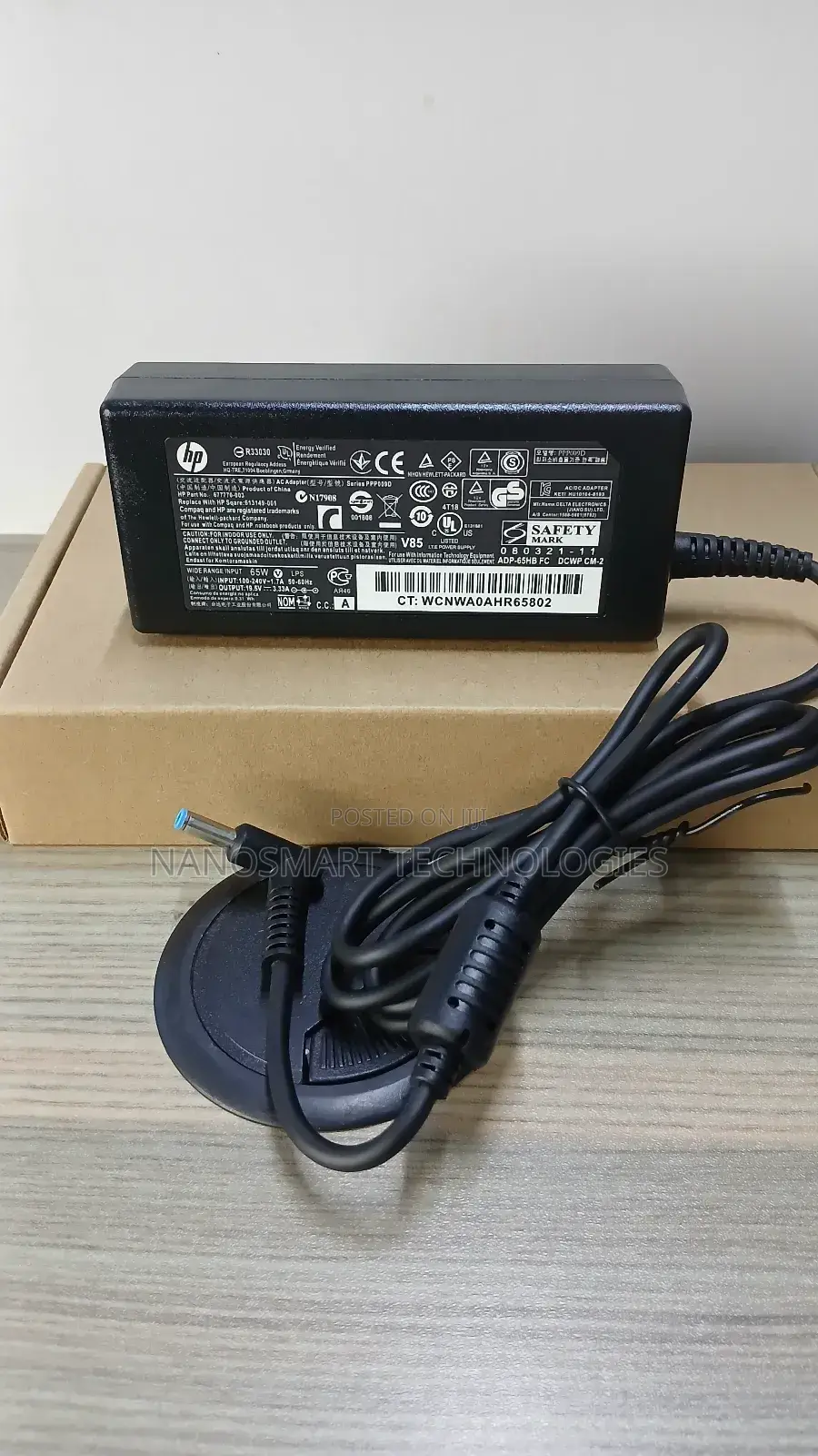 Hp Charger Blue Pin 65w