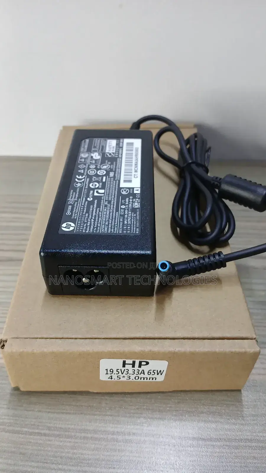 Hp Charger Blue Pin 65w