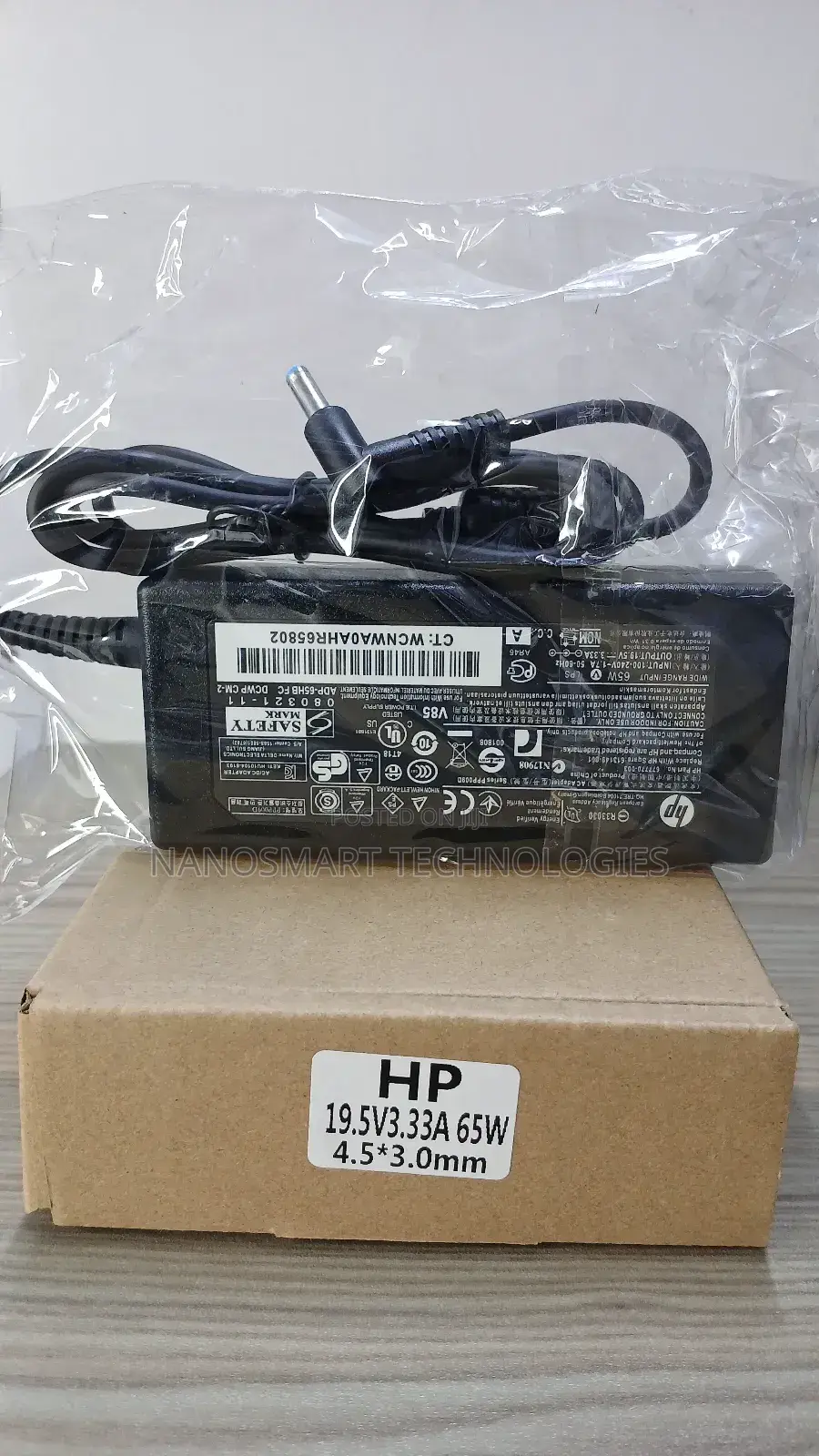 Hp Charger Blue Pin 65w