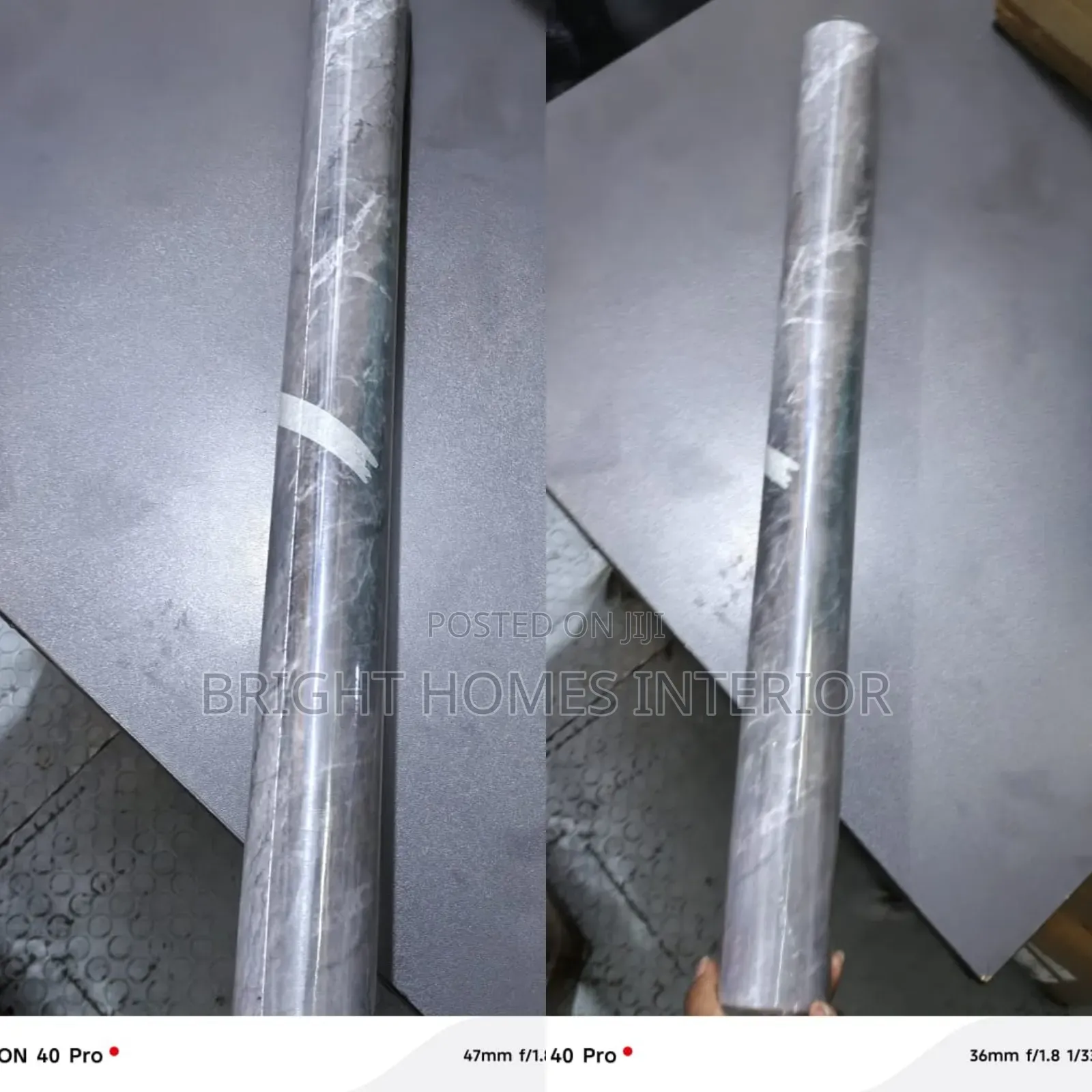 Plain Grey Marble Unique Contact Paper